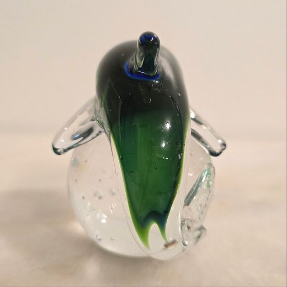 Hand blown art glass dolphin paperweight - Picture 5 of 8